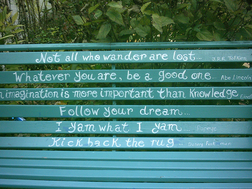 Marked Bench